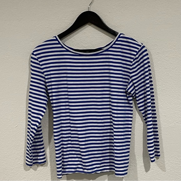 J. CREW Blue and White Striped Women's Top Size Small - Picture 1 of 4